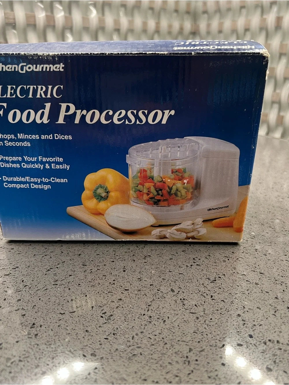 Kitchen Gourmet White Mini Food Chopper - Compact Electric Chopper